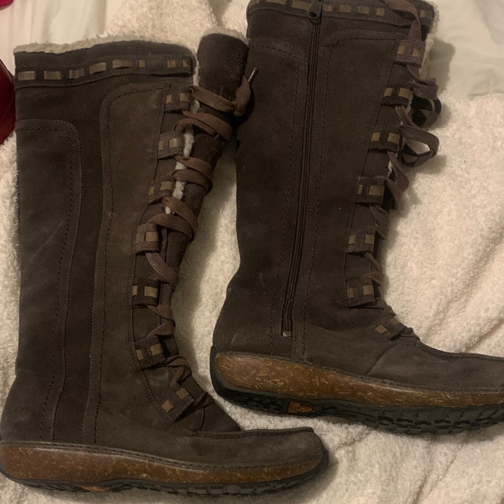 Timberland Dark Brown Lace-Up Winter Boots